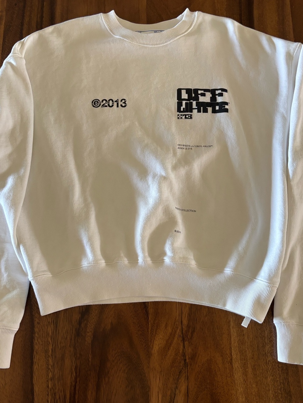 Off-White White Logo Graphic Crewneck Sweatshirt